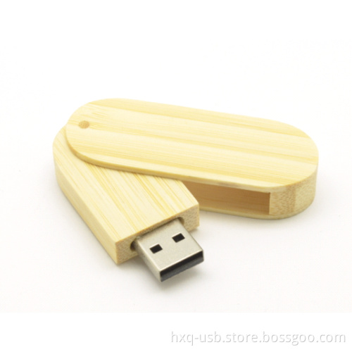 Wooden Swivel USB Flash Disk